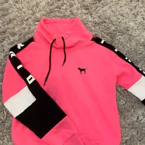 PINK pink cowl neck sweatshirt